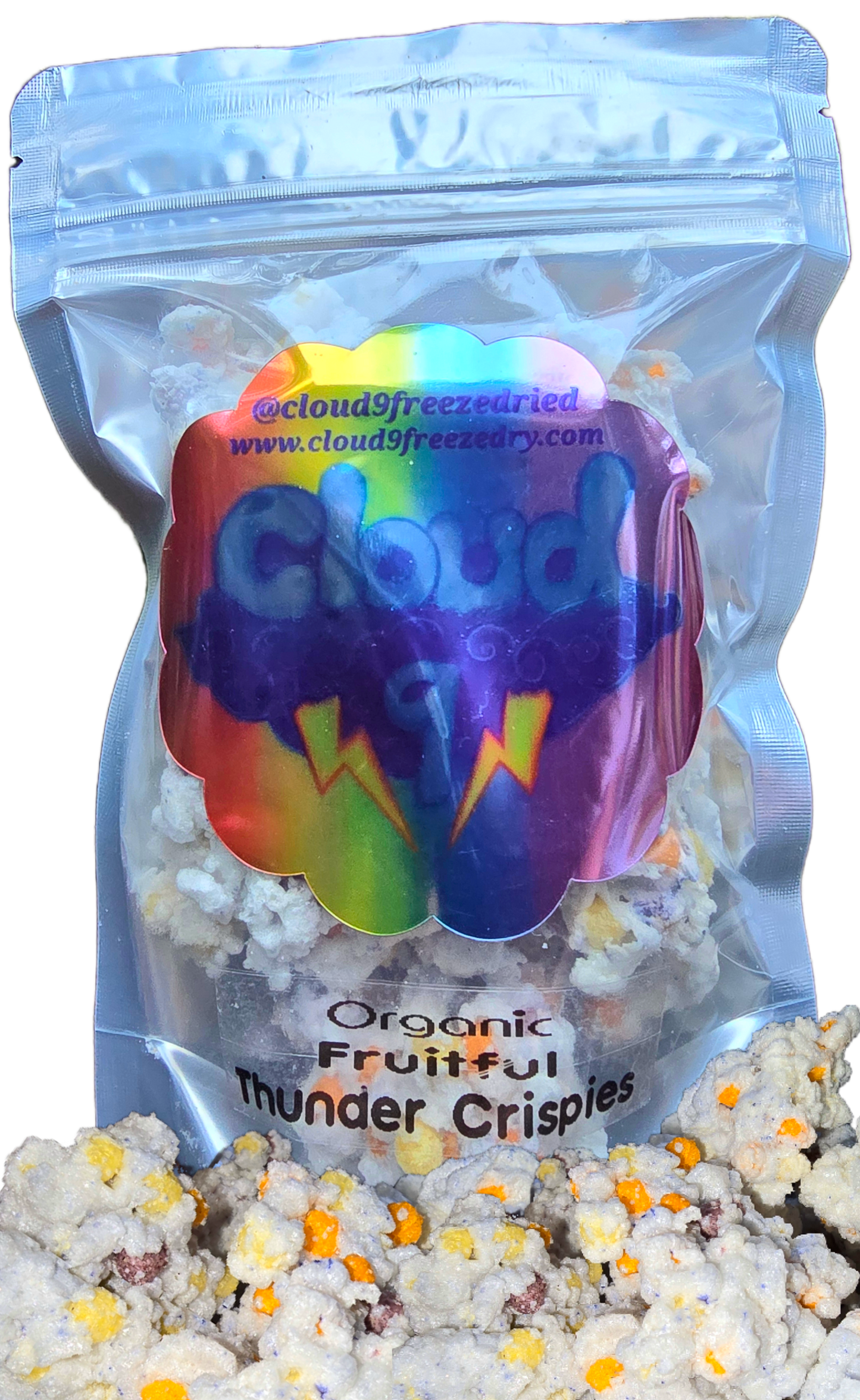 Organic handcrafted thunder crispies marshmallow treats snack marshmallow fluff gourmet fruity puff