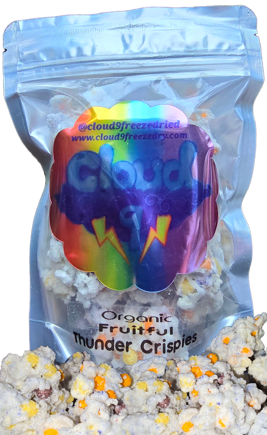 Organic handcrafted thunder crispies marshmallow treats snack marshmallow fluff gourmet fruity puff