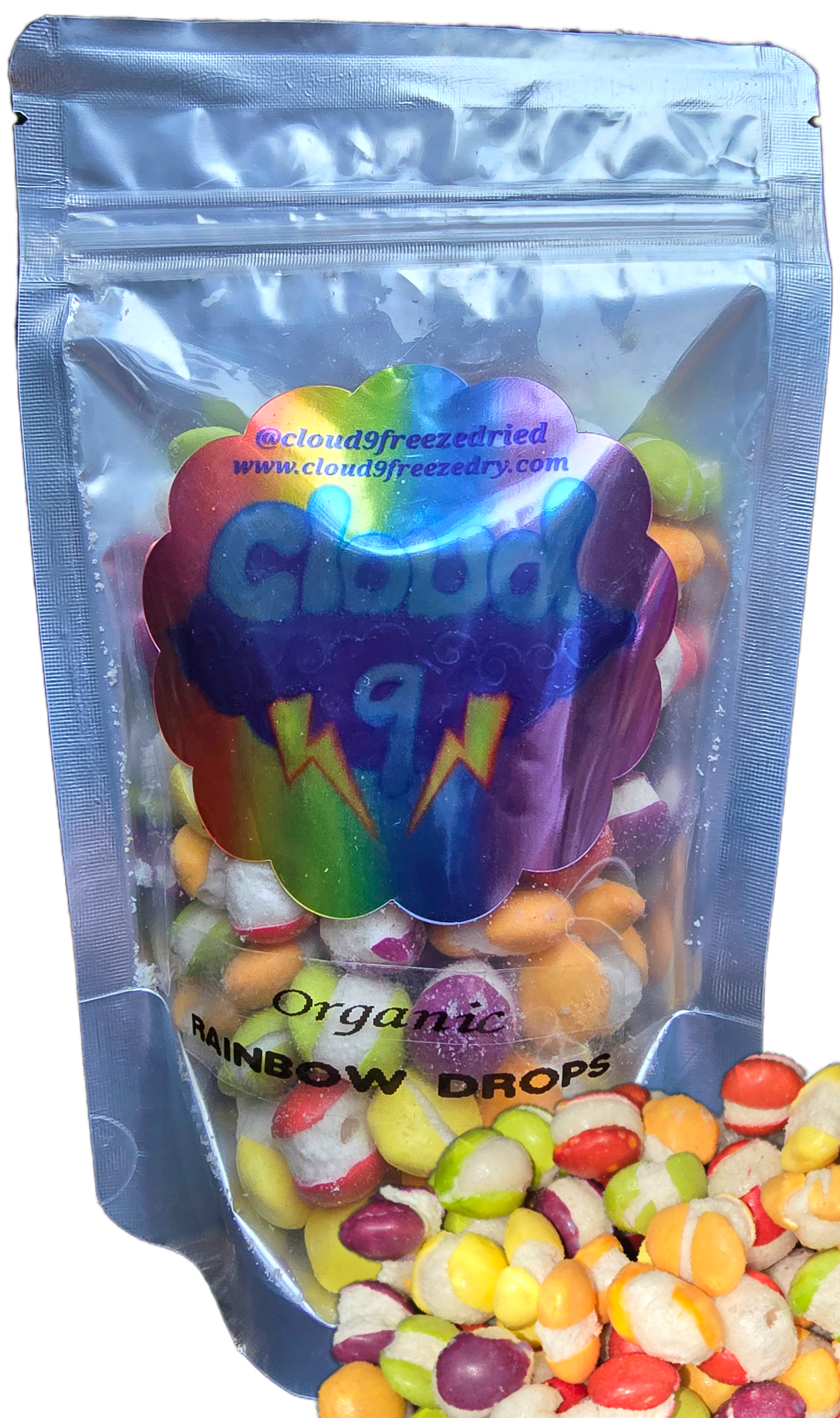 Organic freeze dried rainbow drop candy corn syrup free all natural candy