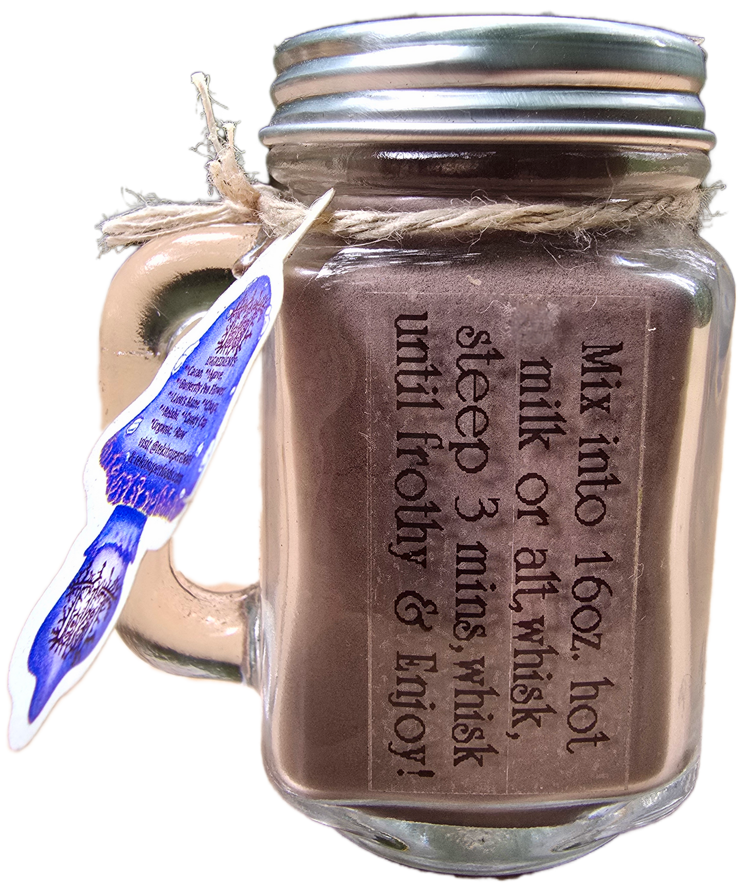 Mush Love Blue Cacao superfood drink mix 4 mushrooms functional  fungi coffee alternative beverage