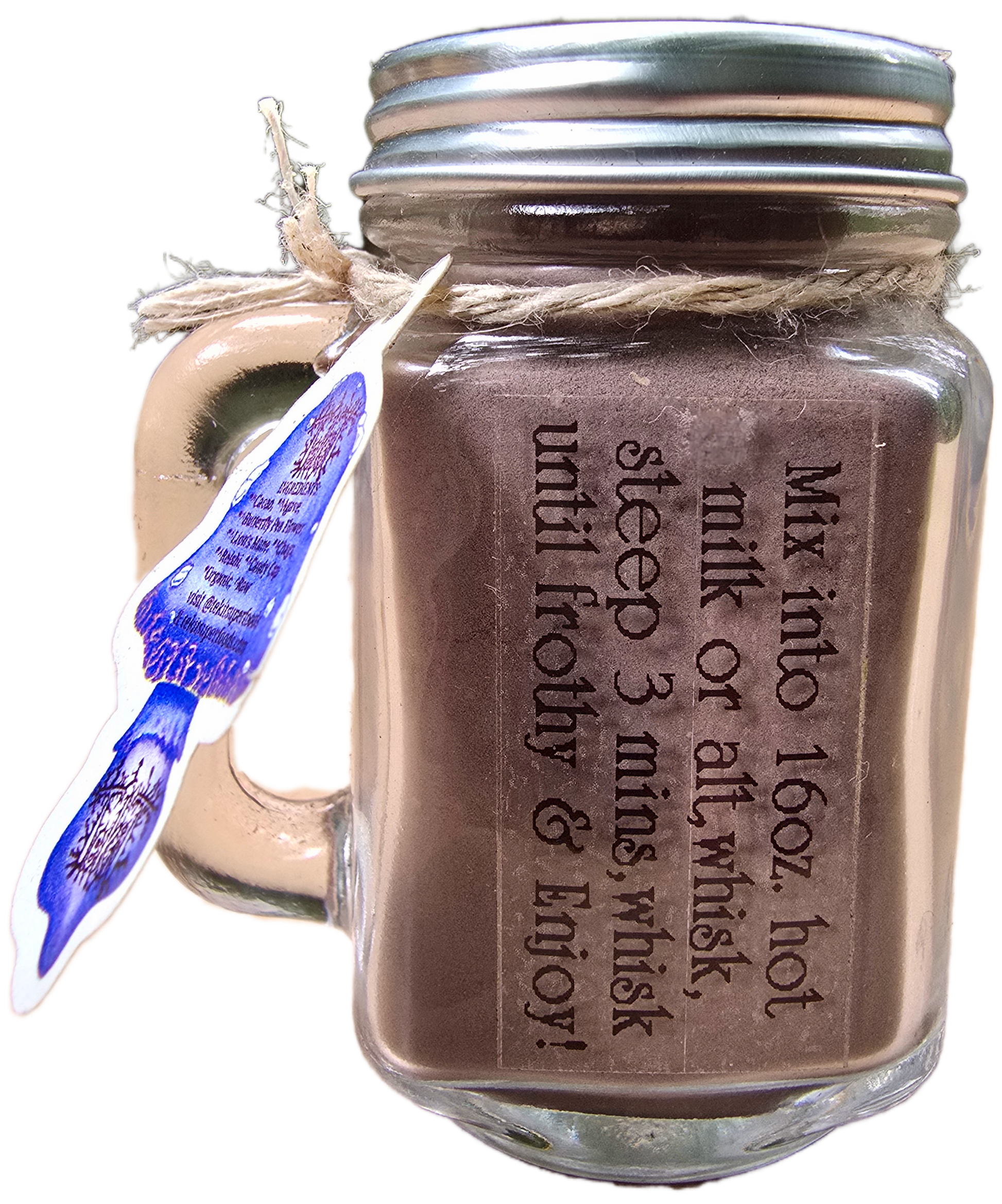 Mush Love Blue Cacao superfood drink mix 4 mushrooms functional  fungi coffee alternative beverage