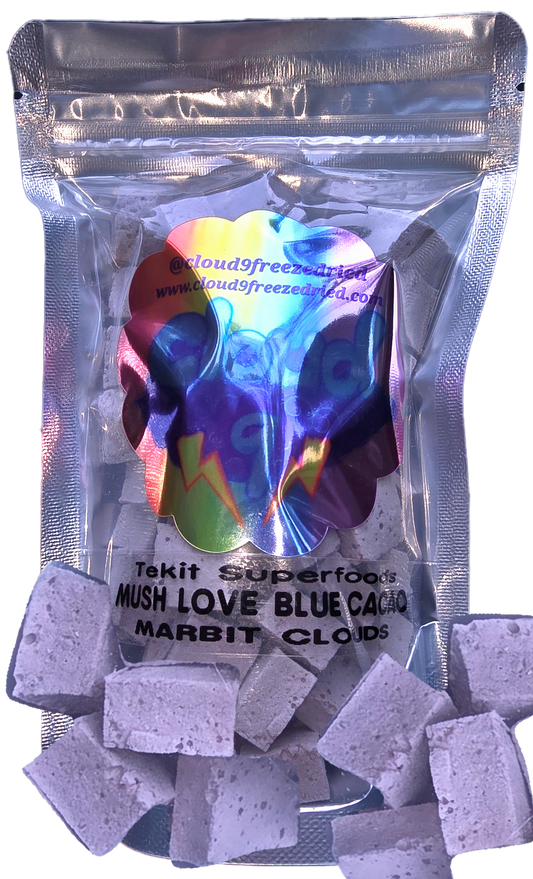 Mush love blue cacao marbit clouds freeze dried superfood functional fungi treats