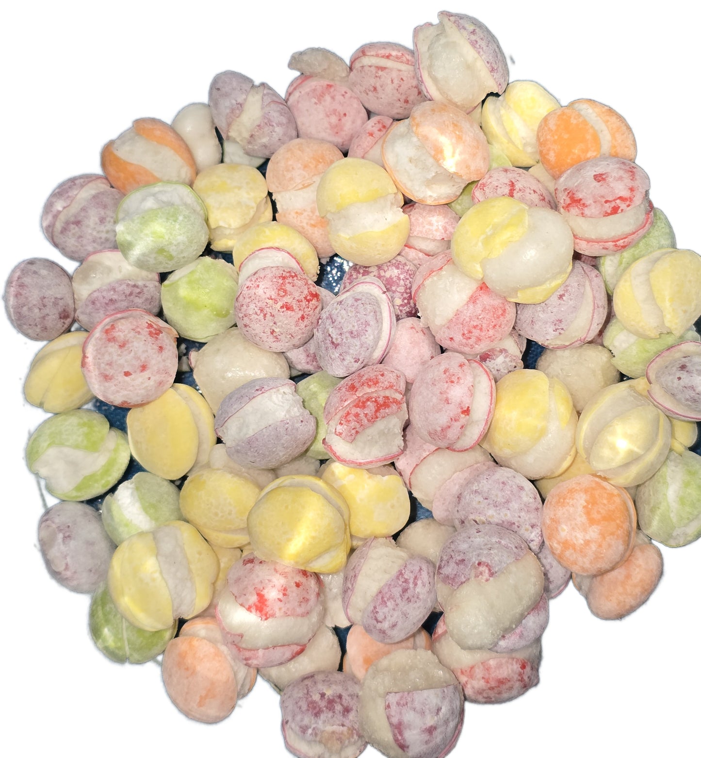 Organic freeze dried all natural sour rainbow drop candy