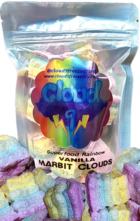 Superfood rainbow vanilla marbit clouds gourmet handcrafted