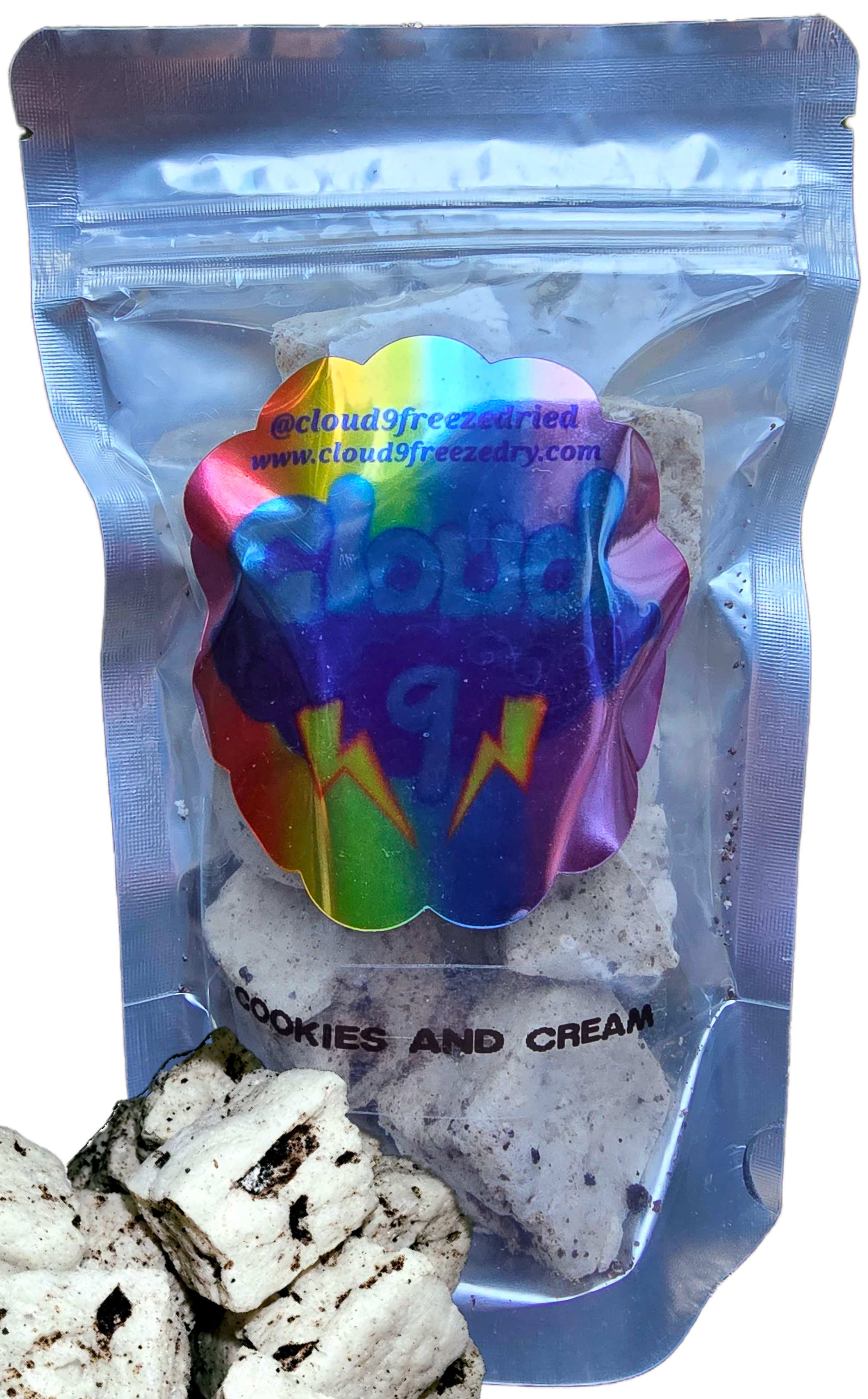 Freeze dried cookies and cream marshmallows handcrafted gourmet 