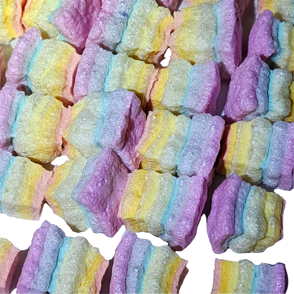 Rainbow vanilla superfood freeze dried handcrafted crafted gourmet marshmallows marbit clouds 