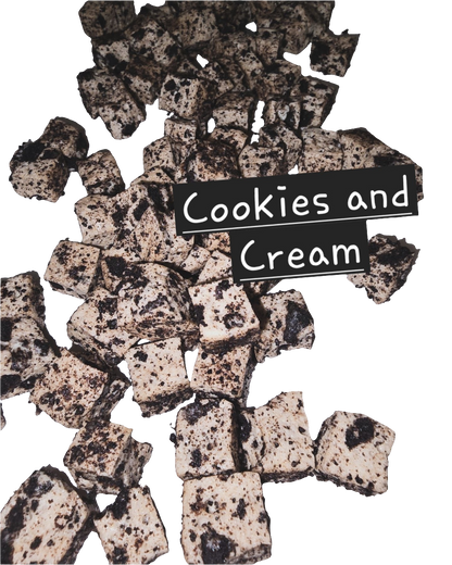 Cookies and cream marshmallows handcrafted gourmet organic all natural snacks treats candy confections 