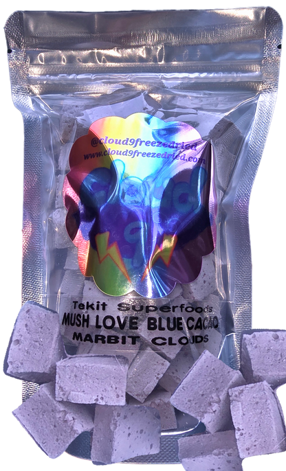 Mush love blue cacao marbit clouds freeze dried superfood functional fungi treats
